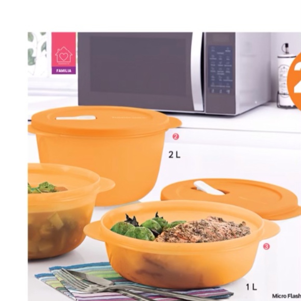 Tupperware Crystal Flash Containers Set of 3